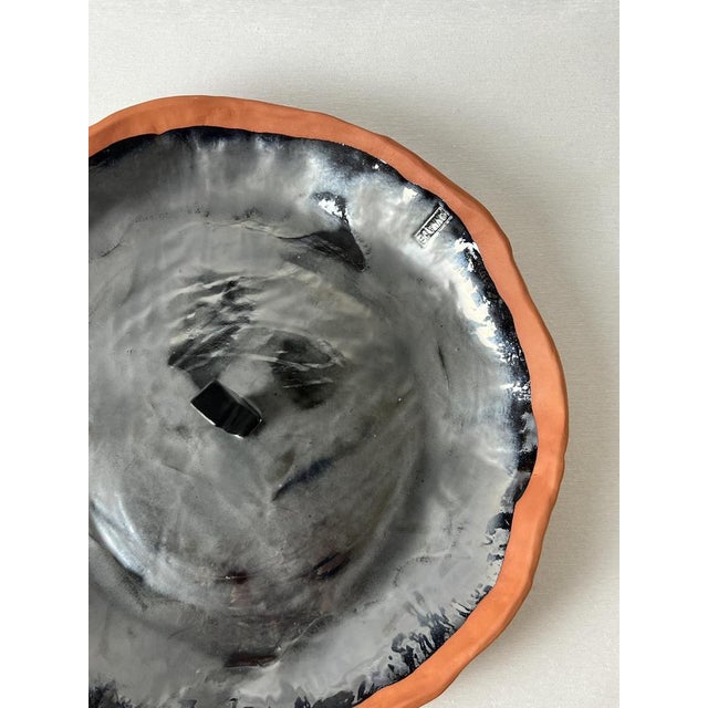 Contemporary Terra & Metal Collection 05 Serving Dish by Anna Demidova For Sale - Image 3 of 4