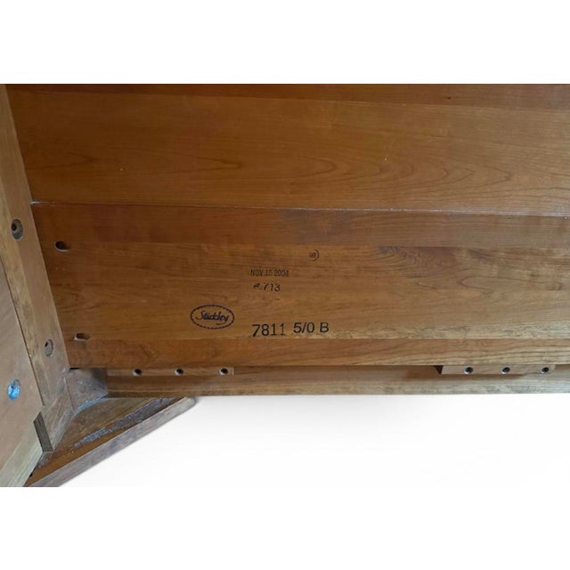 Wood Stickley Queen Sleigh Bed; LaRochelle Solid Cherry; Highly Collectible, Maker’s Mark, Discontinued For Sale - Image 7 of 16