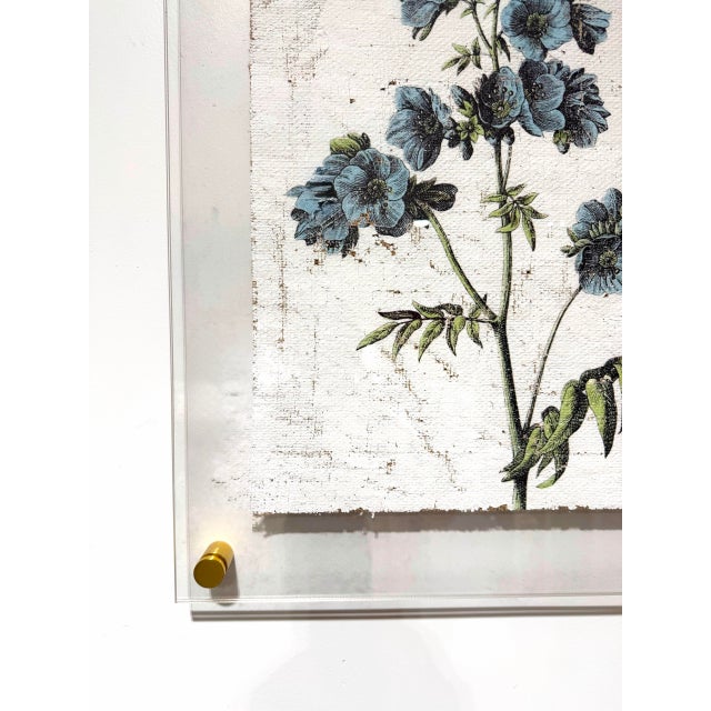 Contemporary Blue Bells Flowers - Hand Textured Blue Flowers For Sale - Image 3 of 3