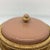 Pink and gold ceramic box made in Italy in the 1950s, good conditions overall, signs of the time.