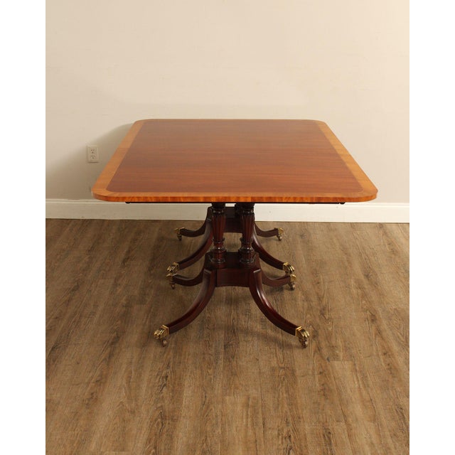Baker Historic Charleston Reproductions Double Pedestal Mahogany Dining Table For Sale - Image 17 of 18