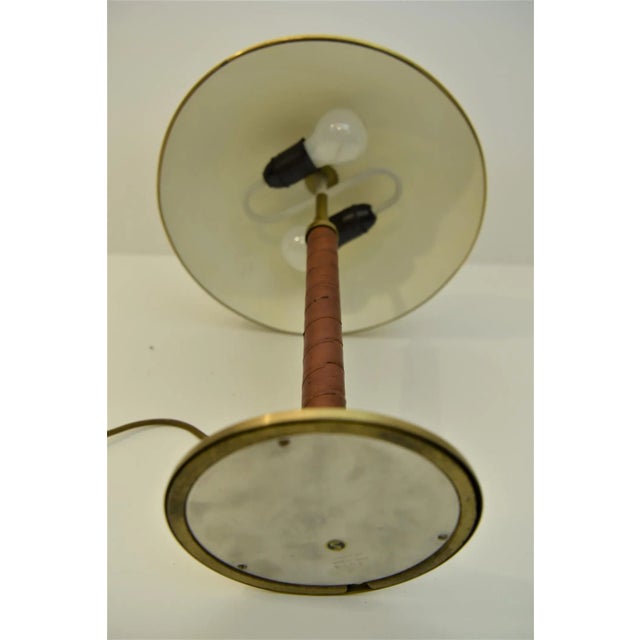 Swedish Modern Brass and Leather Table Lamp by Einar Bäckström, 1930s For Sale - Image 10 of 13
