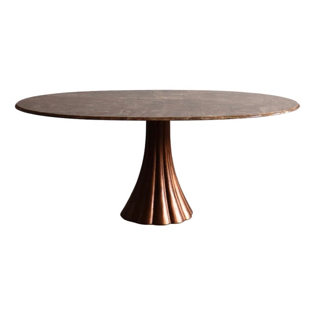 Oval Onyx Marble Dining Table by Angelo Mangiarotti, Italy, 1970s For Sale