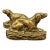 English Brass Dog Fireplace Ornaments or Bookends For Sale