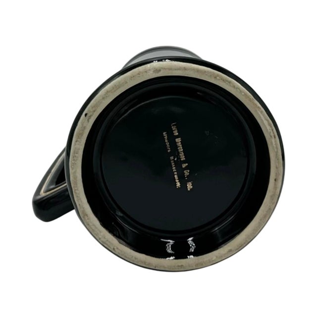 Mid 20th Century Vintage Princeton University Black Ceramic Mug Stein For Sale - Image 5 of 7