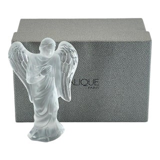 Lalique “Angel Gabriel” / "Ange Gabriel" Figurine With Original Box (5-Inch, #1219500, Vintage 1990s, France)) For Sale