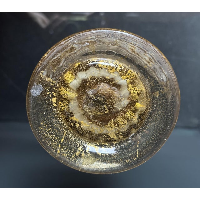 Gilded Murano Glass Vase with Lattimo Decor by Ercole Barovier for Barovier & Toso, 1950s For Sale - Image 9 of 10