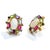 Bochic “Orient” Retro Opal, Ruby & Amethyst Earrings Set In 18K Gold & Silver, 2 pieces For Sale - Image 11 of 12