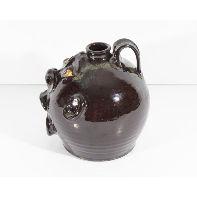 Brown Roger Corn 2000 Georgia Folk Art Face Jug For Sale - Image 8 of 10