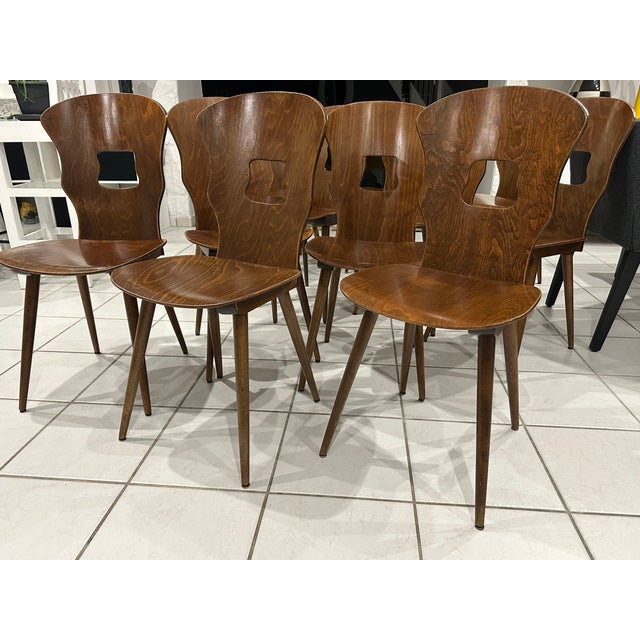 Vintage Bistro Dining Chairs from Baumann, 1970s, Set of 8 For Sale - Image 14 of 18