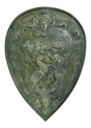 Victorian Elkington Style Cast Metal Hanging Shield