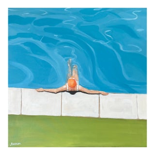 "Pooling" Modern Oil Painting, by Jennifer Hohlfelder For Sale