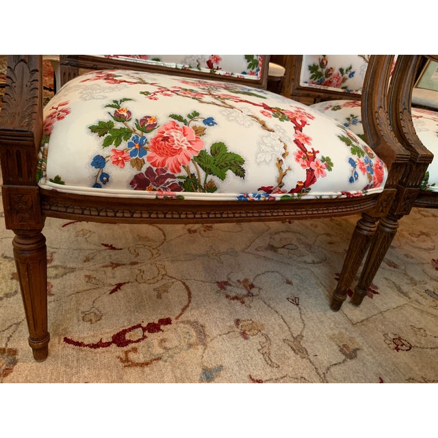 Vintage MidCentury Ethan Allen Floral Accent Chairs a Pair Chairish