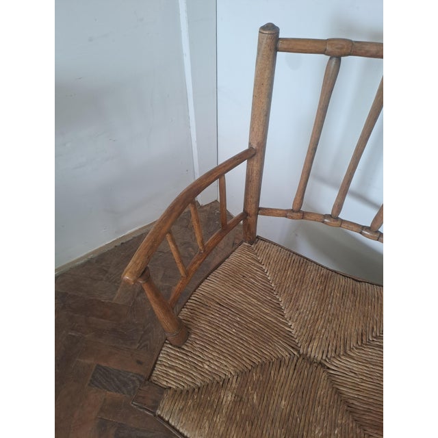 English Ash Sussex Armchair, 1860 For Sale - Image 4 of 6