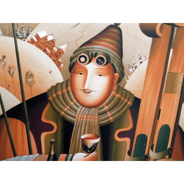 Impressionist Anton Arkhipov "Enchanted Journey Ii" Hand Signed Artist's Custom Framed Art For Sale - Image 3 of 9