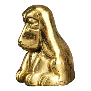 Vintage Brass Gold Dog Puppy Figurine Paperweight