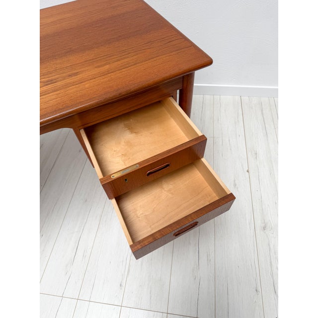 Wood Mid-Century Danish Teak Writing Desk, 1960s For Sale - Image 7 of 13