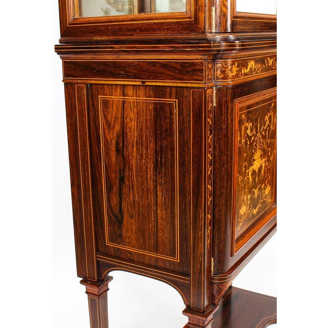 Antique Edwardian Inlaid Display Cabinet from Edwards & Roberts, 19th-Century For Sale - Image 17 of 18