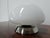1970s mushroom table lamp with metal base and white glass ceiling light. Very particular for its touch ignition by...