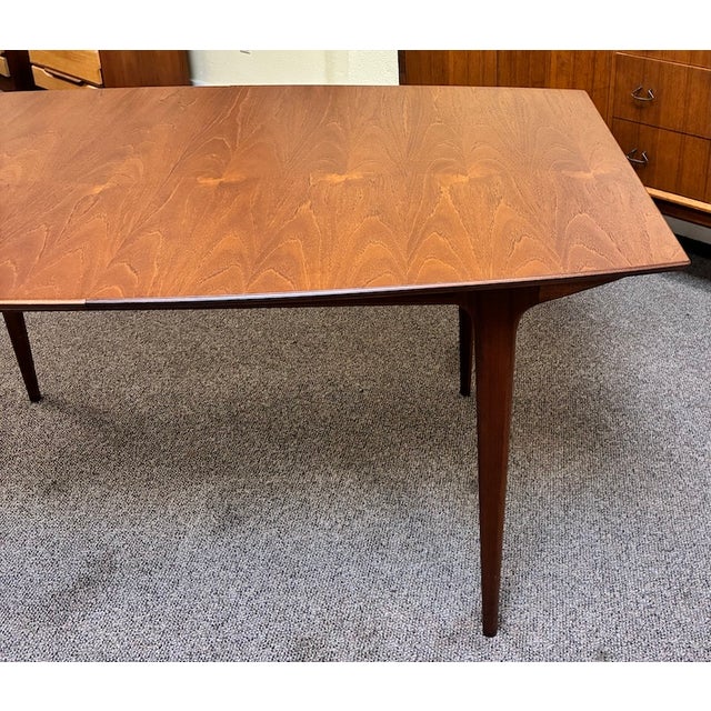 Mid Century Modern Extending Teak Dining Table by McIntosh, UK c.1960 Stunning Dining Table - Bowed Center - Tapered Ends...