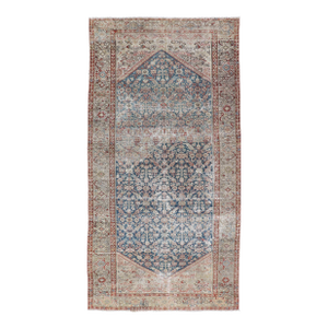 Antique Malayer Gallery Rug With Sub-Geometric Design 6'5 X 13'7