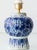 1920s Antique Hand-Painted Chinoiserie Blue and White Ceramic Table Lamp with Silk Shade from Royal Delft, 1924 For Sale - Image 5 of 13