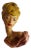Vintage Womens Bust in Colored Glazed Ceramic by Studio MG, 1960s For Sale