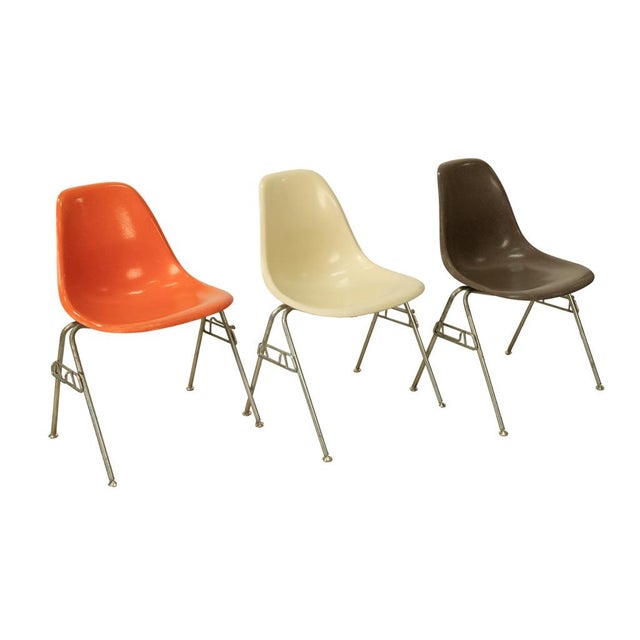 Mid-Century Modern Mid Century Modern Original Eames for Herman Miller Fiberglass Shell Chairs 1959 For Sale - Image 3 of 14