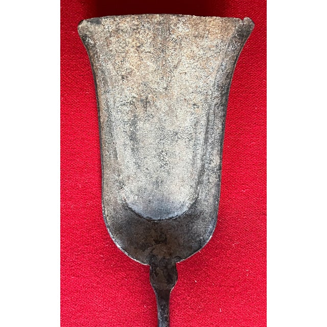Black Antique Early 19th Century American Federal Brass & Iron Fireplace Tool - Shovel For Sale - Image 8 of 12