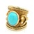 A bold and beautifully sculptural vintage Italian statement ring, crafted in rich 18K yellow gold and centered with a...