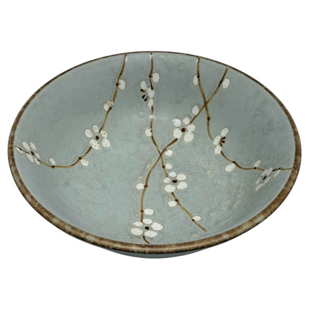 Late 20th Century Late 20th Century Japanese Shosun Early Spring Collection Mint Large Ceramic Bowl Cherry Blossoms Design For Sale - Image 5 of 12
