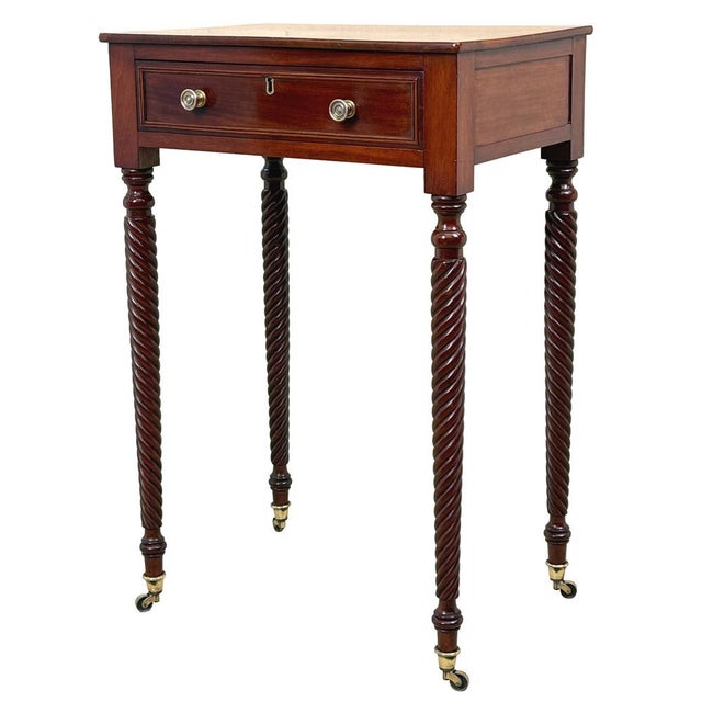 Regency Mahogany Occasional Lamp Table with Drawer, 1820s For Sale - Image 11 of 11