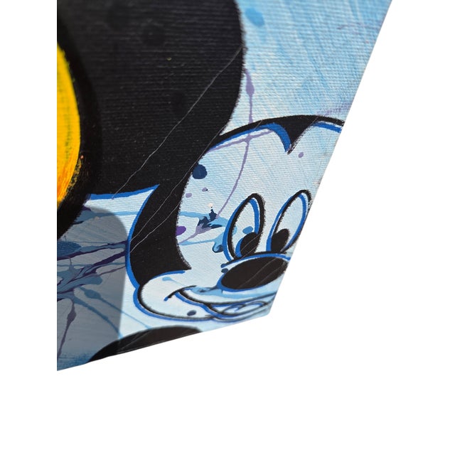 Vintage Original Steve Kaufman Sak Double Mickey Mouse Pop Art Painting For Sale - Image 15 of 18