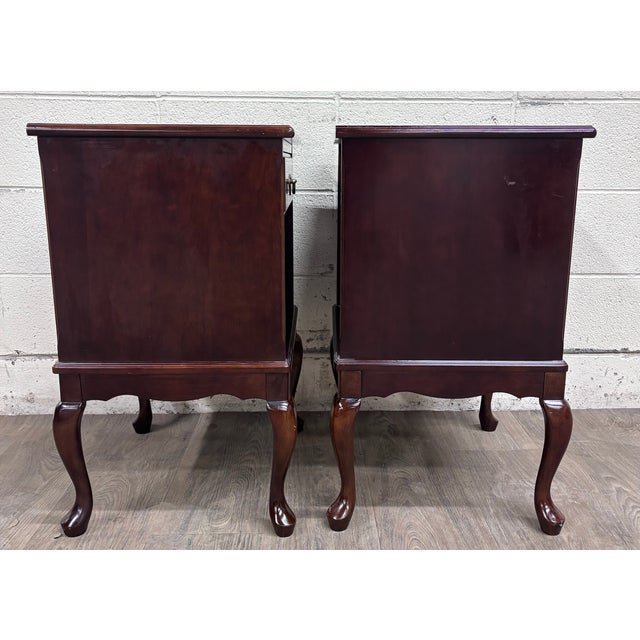 Vintage Bombay Company Nightstands Side Tables - Matching Pair For Sale - Image 10 of 16