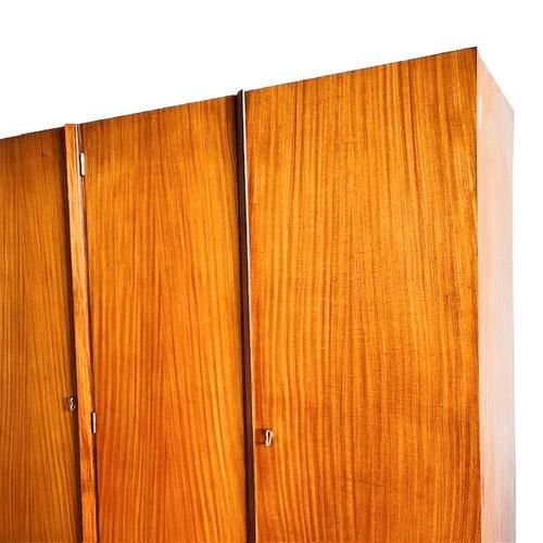 Wood Vintage Danish Three-Door Wardrobe in Teak, 1960s For Sale - Image 7 of 10
