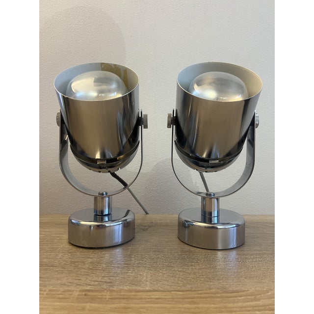 Mid-Century Modern Table Lamps by Stanislav Indra for Combi Lux, 1970s, Set of 2 For Sale - Image 3 of 8
