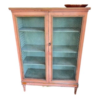 Antique Country French Pie Cupboard For Sale