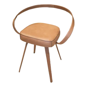Global Views All Leather Saddle Chair