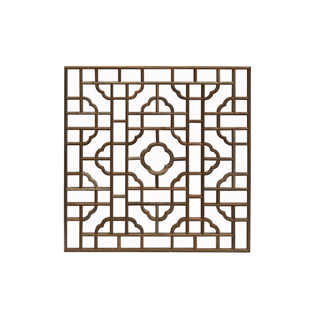 2020s Square Raw Plain Wood Flower Geometric Pattern Wall Panel For Sale - Image 5 of 5