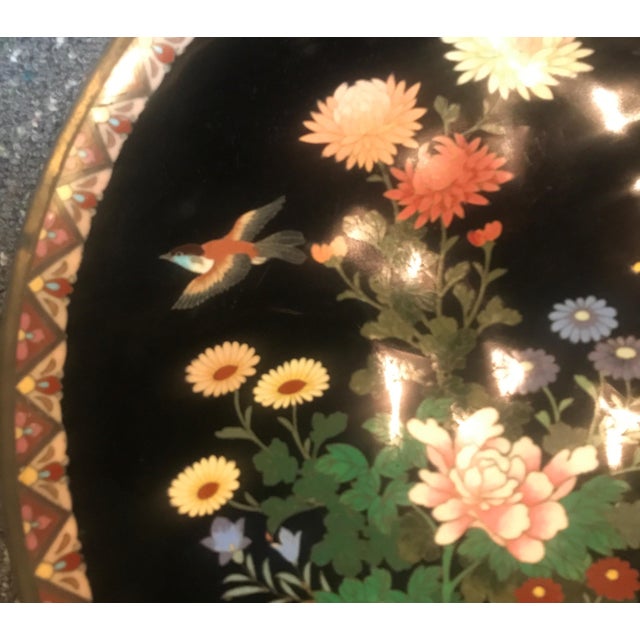 Late 19th Century Meiji Period 19th Century Japanese Cloisonné Charger For Sale - Image 5 of 9