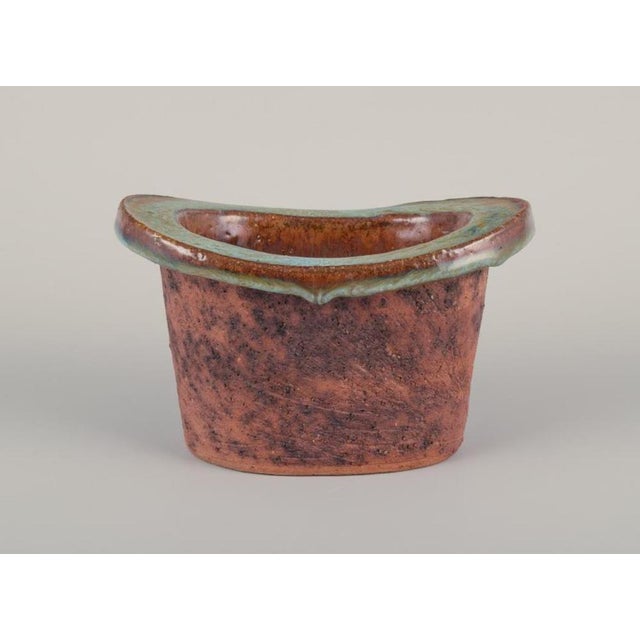 Modernist Swedish Ceramic Vase by Curt Magnus Addin, 1970s For Sale - Image 4 of 8