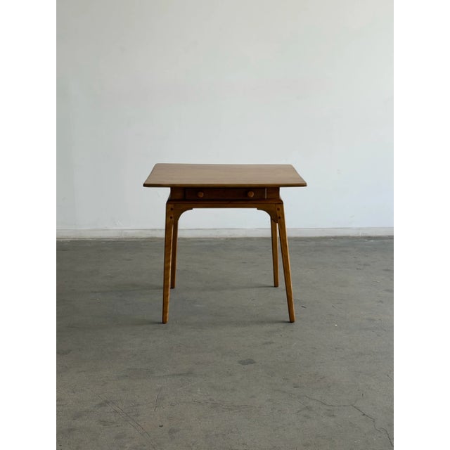 Antique Honey Oak Table With Center Drawer For Sale - Image 10 of 18