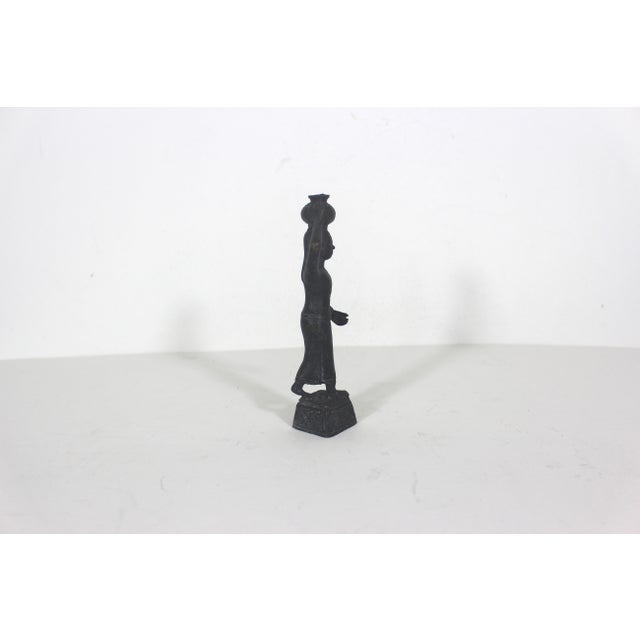 Early 20th Century Vintage Bronze Patinated South East Asian Female Art Sculpture For Sale - Image 5 of 11