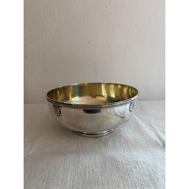 Antique Silver Plated Bronze Champagne Bowl by Victor Saglier, 1890s, in Good conditions. Designed 1890 to 1919 This piece...