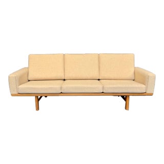 Danish Mid Century Modern Wool Sofa by Hans Wegner For Sale