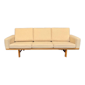 Danish Mid Century Modern Wool Sofa by Hans Wegner