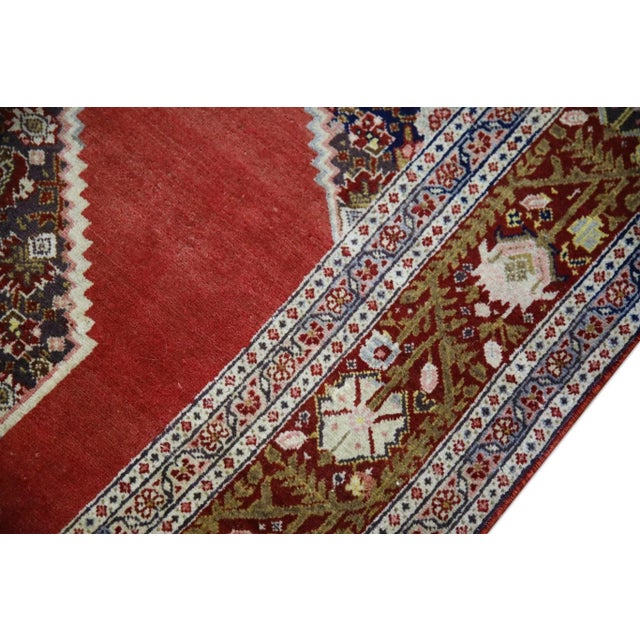 Modern Brown & Red Handwoven Wool Vintage Turkish Oushak Rug 4'5" X 6'5" For Sale - Image 3 of 8
