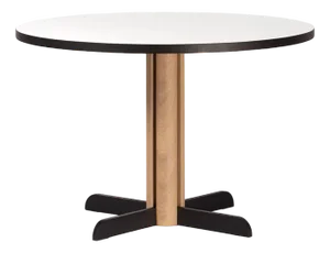 Toucan Round Table in White and Natural Oak by Anthony Guerrée for Kann Design