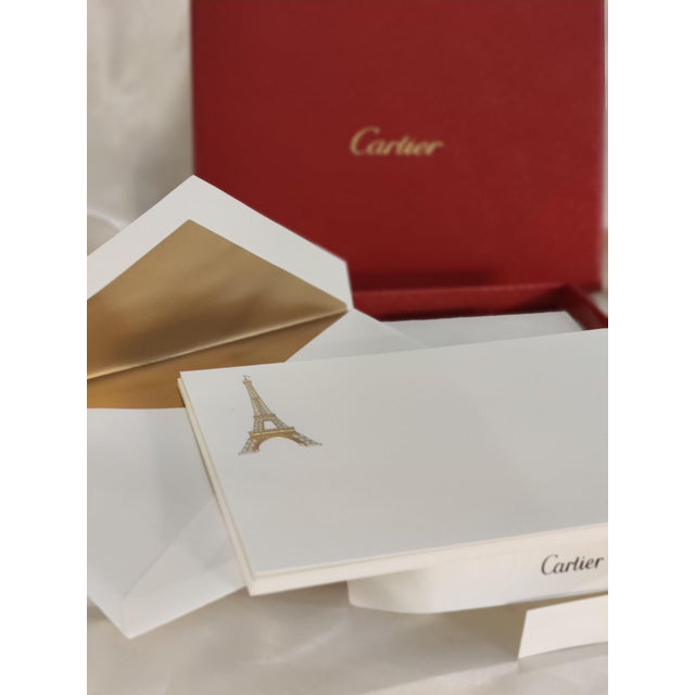 Cartier Cartier Luxury Eiffel Tower Embossed Stationery For Sale - Image 4 of 12
