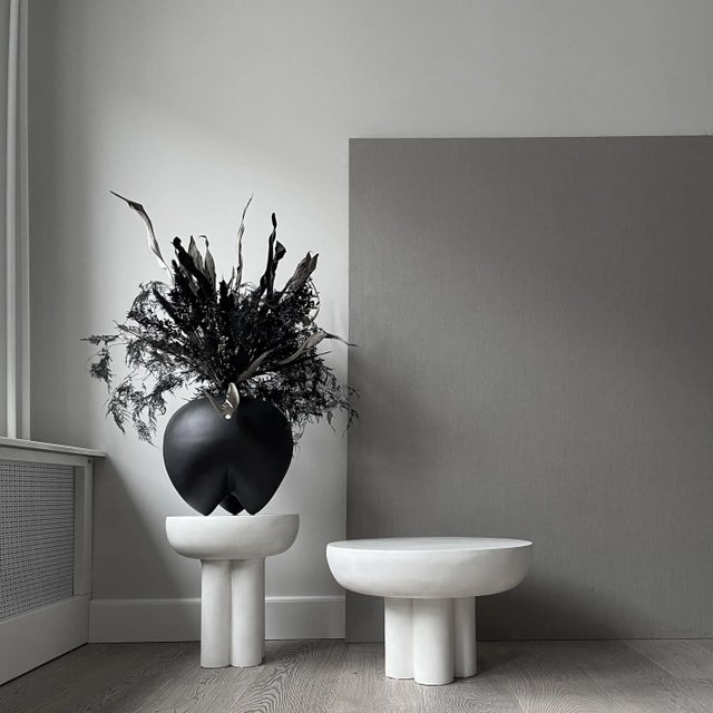 Bone white crown table tall by 101 copenhagen designed by kristian sofus hansen & tommy hyldahl dimensions: l45 / w45 /h50...